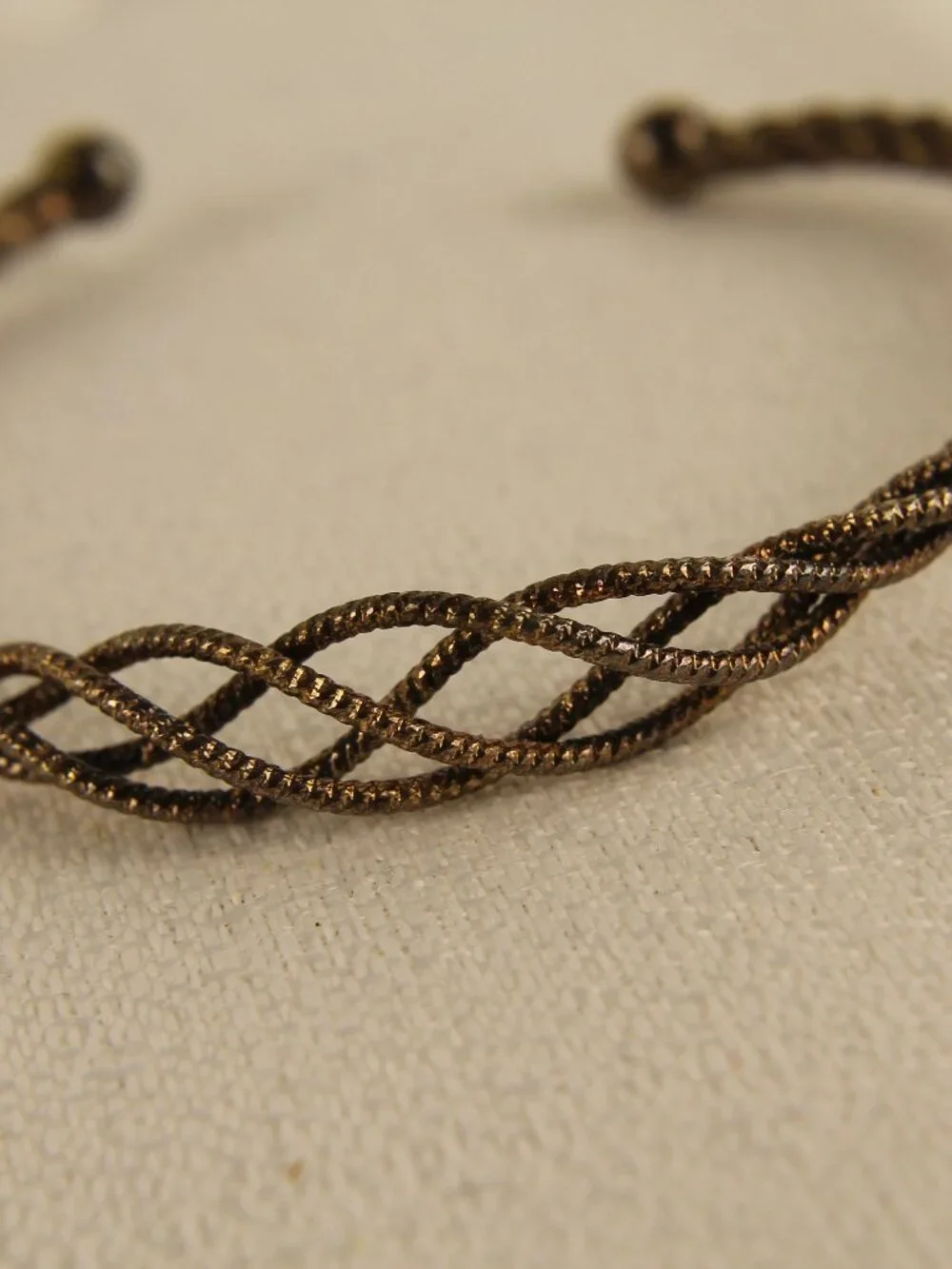Brighton Twiggy Or Meridian Twist Bronze Open Cuff Bracelet EUC